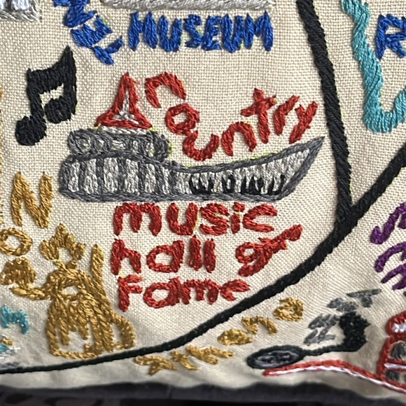 NASHVILLE Hand-Embroidered Pillow NWOT - Picture 5 of 15